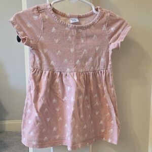 Old Navy Pink and White Heart Tie-Dye Tee